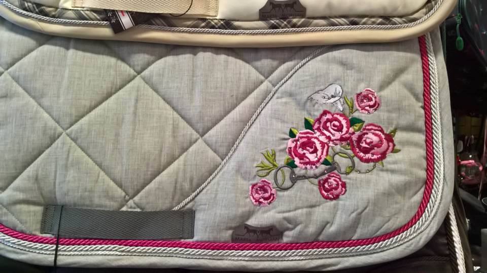 Marta Morgan Swarovski Flower Saddlecloth & Fly Veil