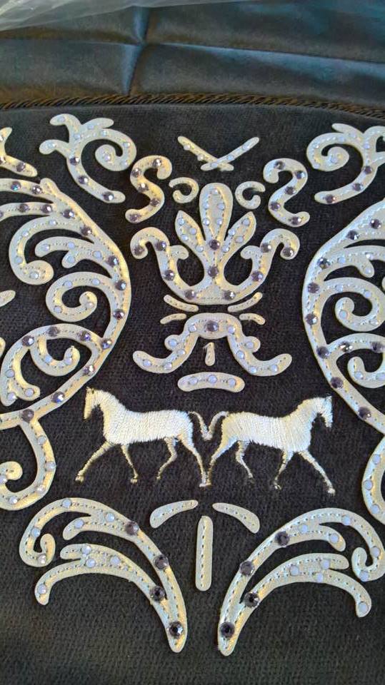 Marta Morgan Brown Saddlecloth with Matching Fly Veil