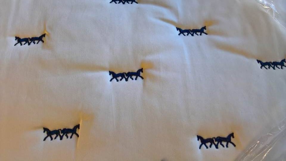 Marta Morgan Horse Motif Saddlecloth & Fly Veil