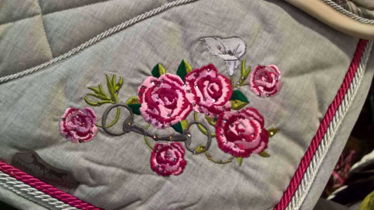 Marta Morgan Swarovski Flower Saddlecloth & Fly Veil