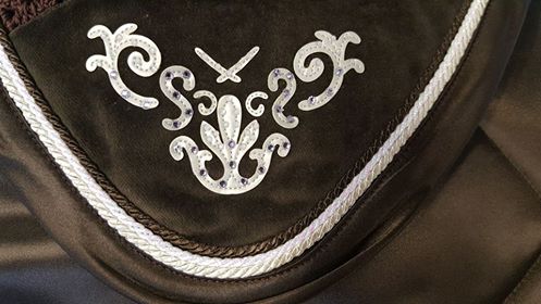 Marta Morgan Brown Saddlecloth with Matching Fly Veil