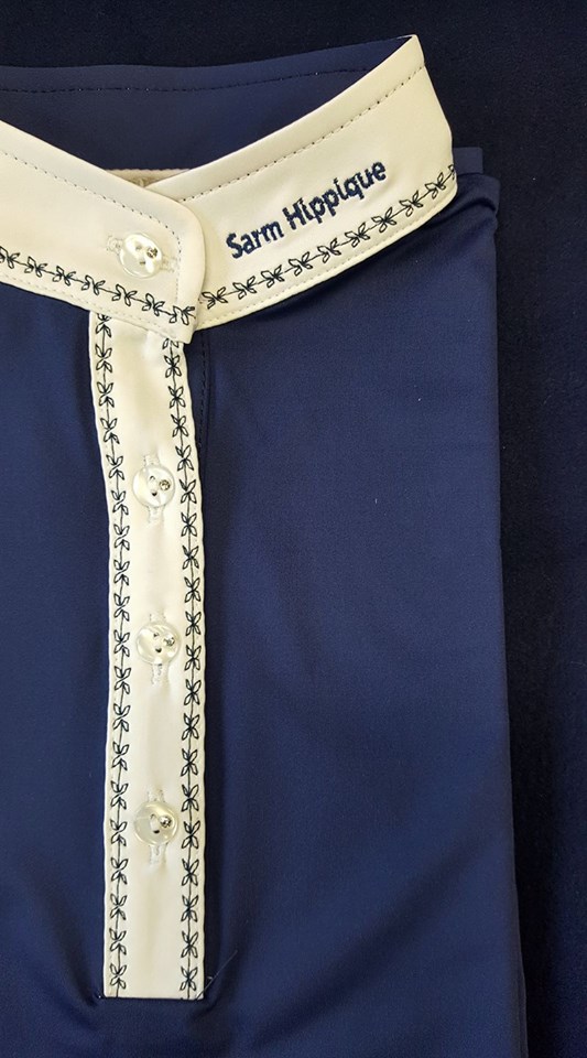 Sarm Hippique Ladies Amelia Show Shirt Navy