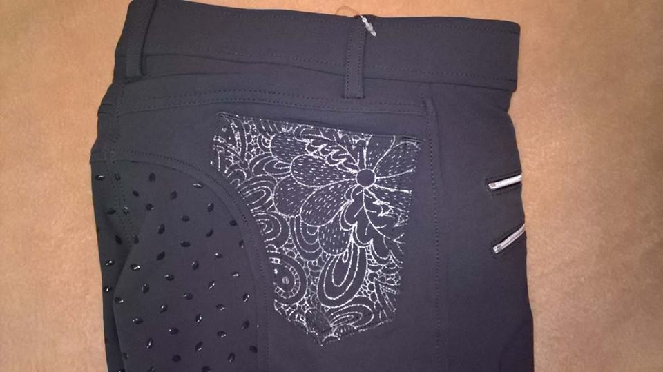 Montar Ladies Nora Full Silicone Grip Breeches Grey