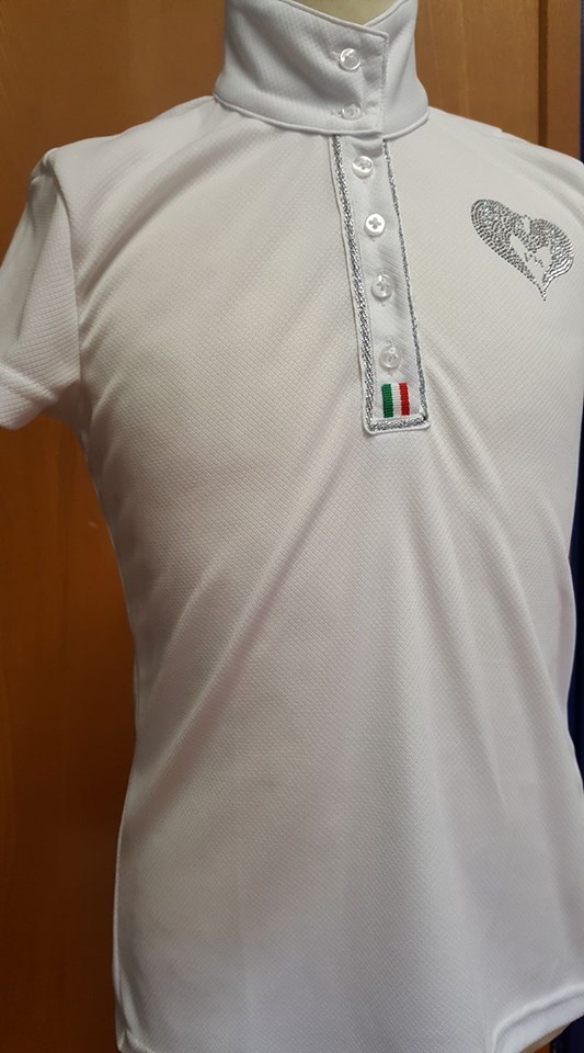 For Horses' Girl's Milly Show Shirt (Silver)