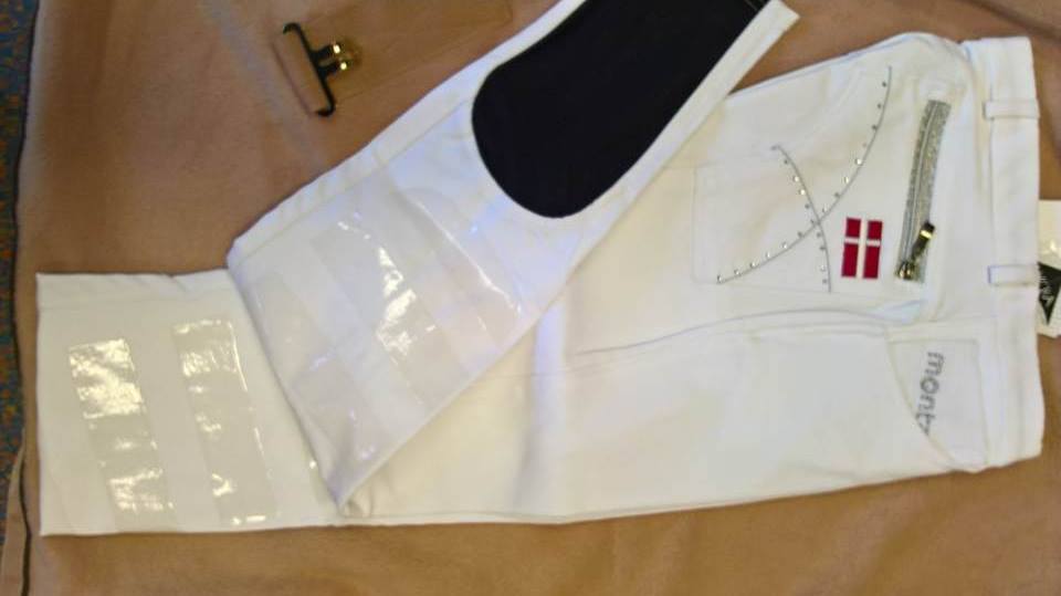 Montar Ladies White Breeches with Swarovski Crystals