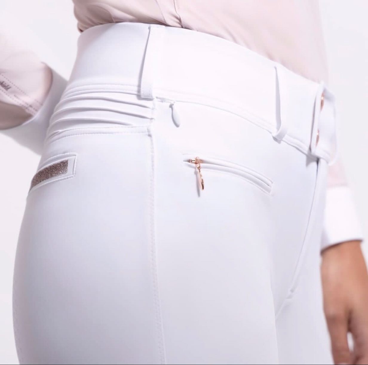 Samshield Adele Ladies Breeches White/Rose Gold