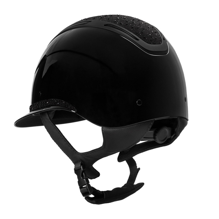 Equestro Women Apocalypse Helmet with Diamonds Black