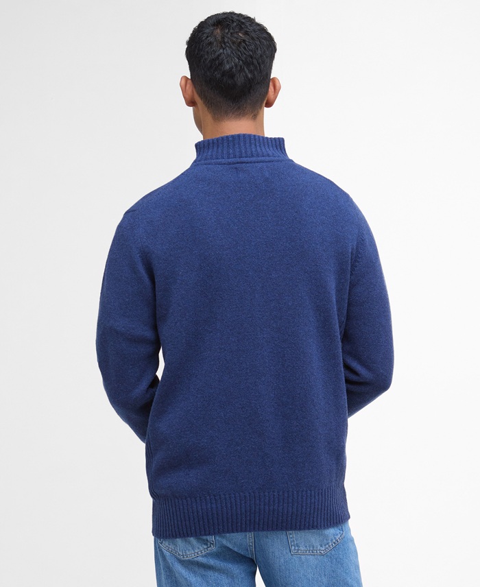 Barbour Essential Lambswool Half Zip Knitted Jumper