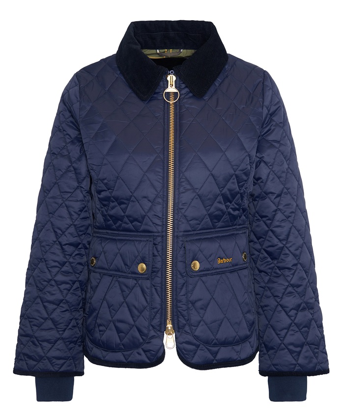 Barbour Beadnell Fitted Quilted Jacket Ladies Navy