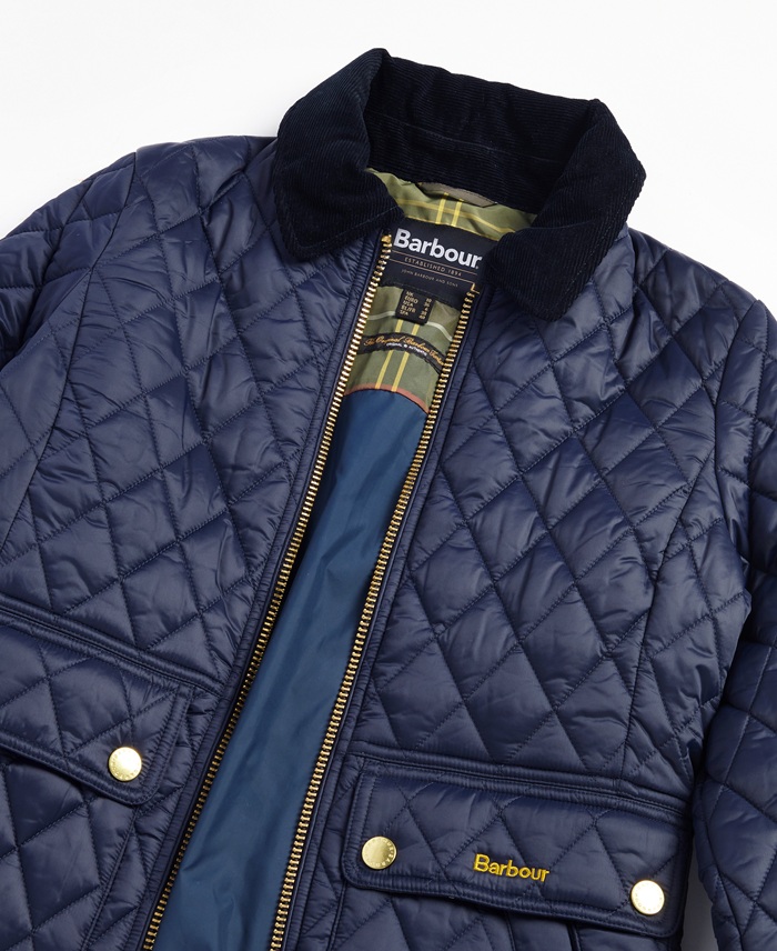 Barbour Beadnell Fitted Quilted Jacket Ladies Navy