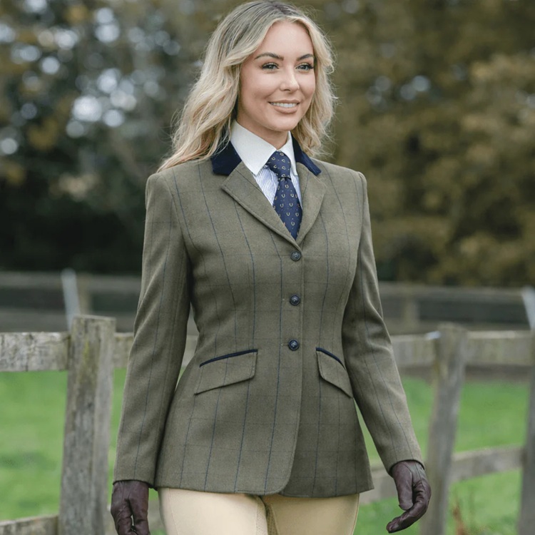 Equetech Bellingham Ladies Deluxe Stretch Tweed Riding Jacket