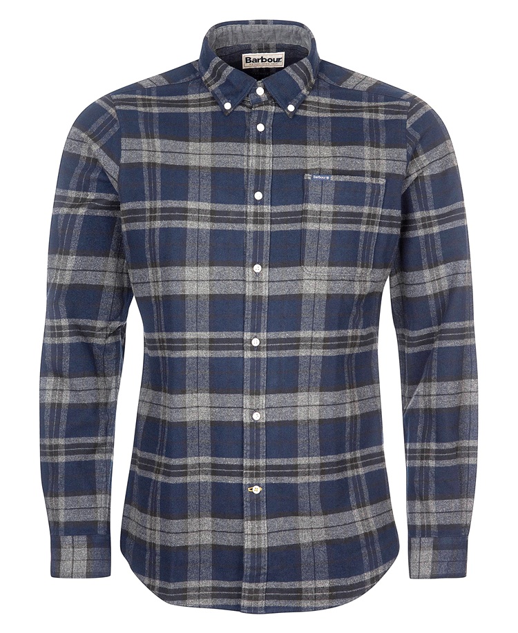 Barbour Betsom Tailored Checked Shirt Grey Marl