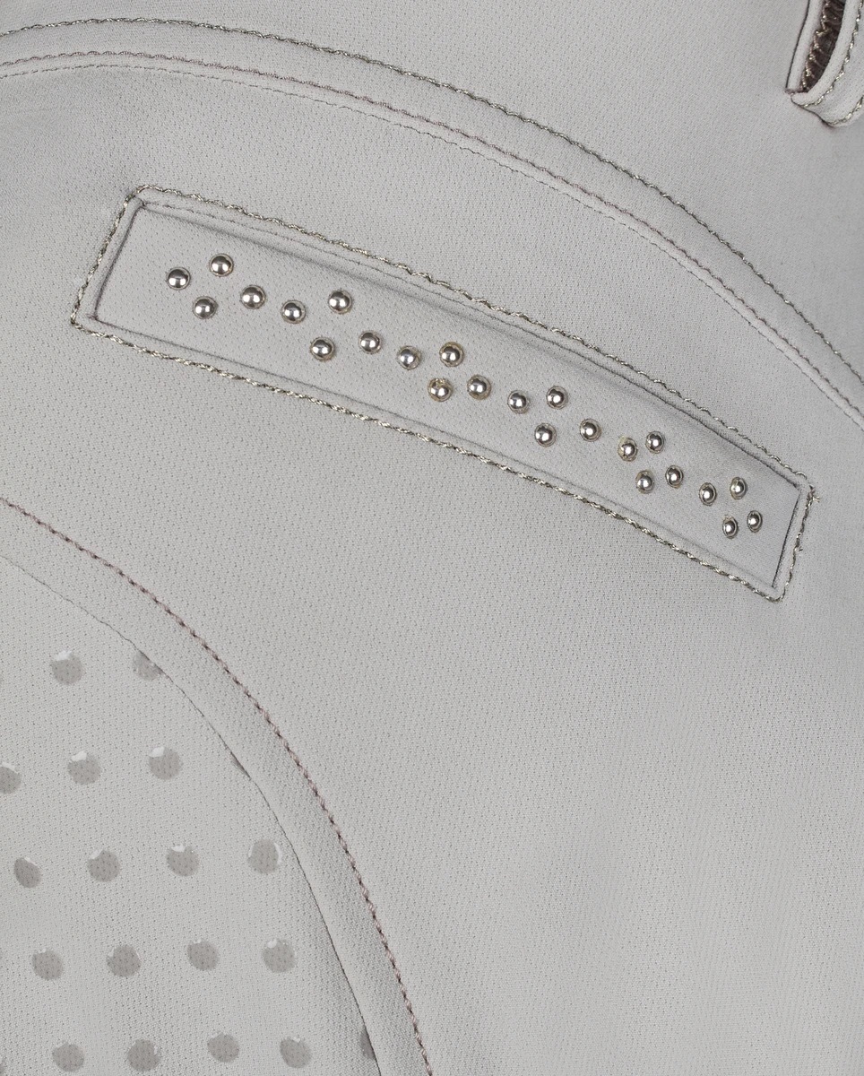 Equiline Girl's Clodette Full Grip Breeches White