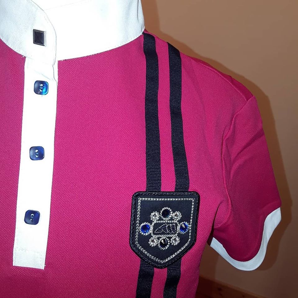 Equiline Jamila Girls Show Shirt Cerise