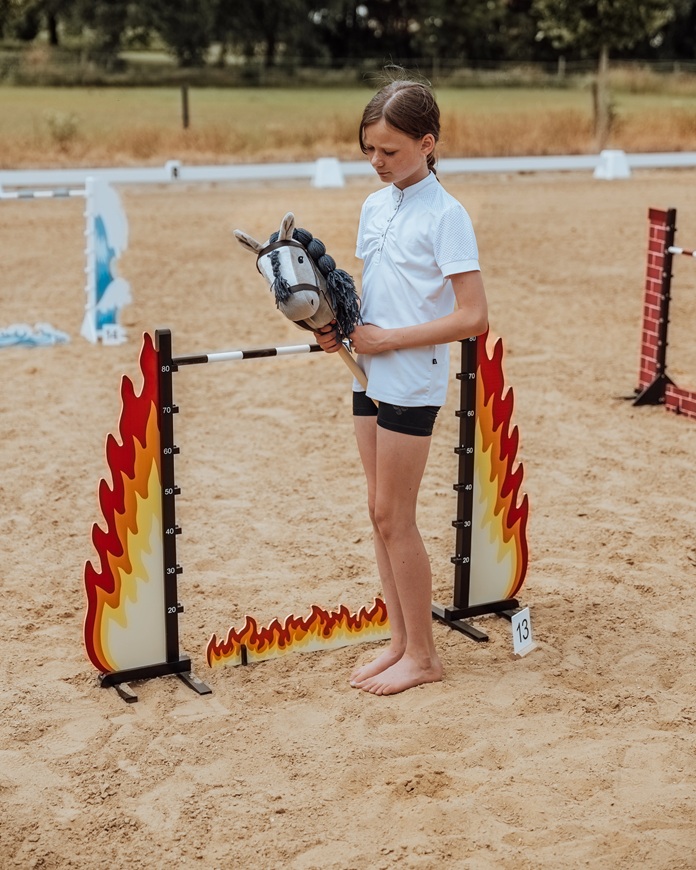 Hobby Horse Flames Show Jump