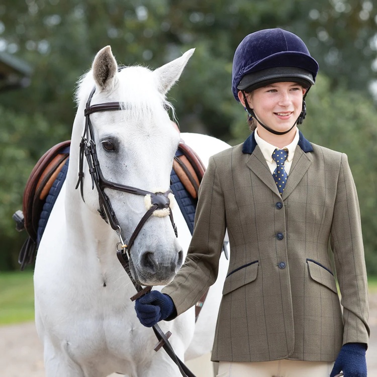 Equetech Bellingham Junior Deluxe Stretch Tweed Riding Jacket