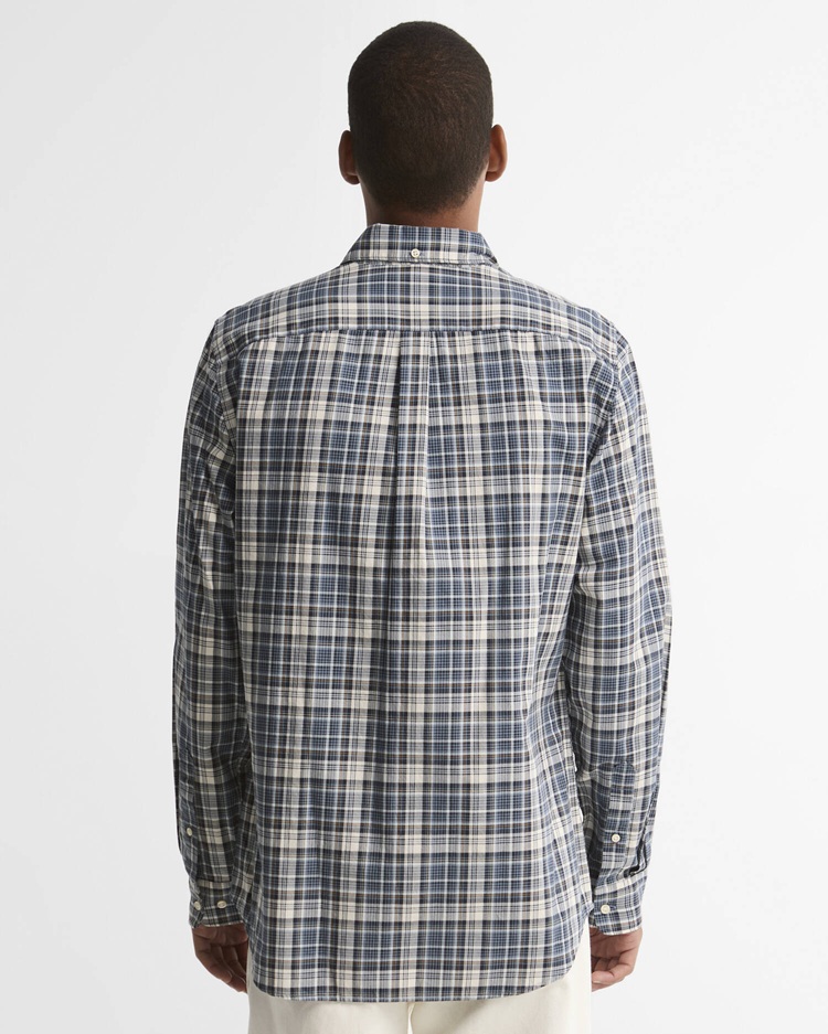 Barbour Mosswood Tailored Long Sleeve Shirt Navy