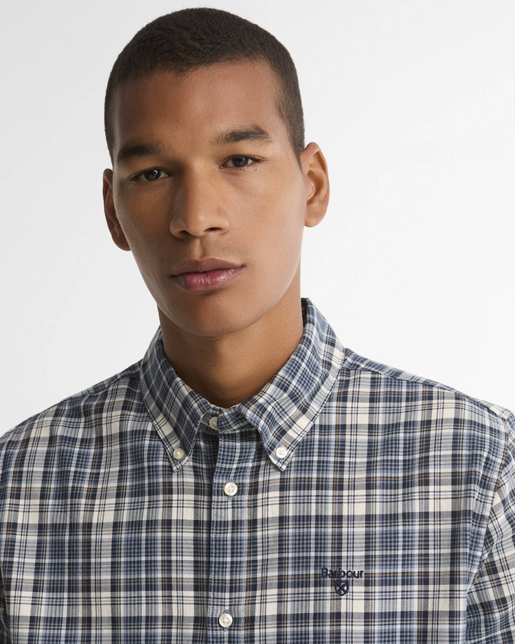 Barbour Mosswood Tailored Long Sleeve Shirt Navy