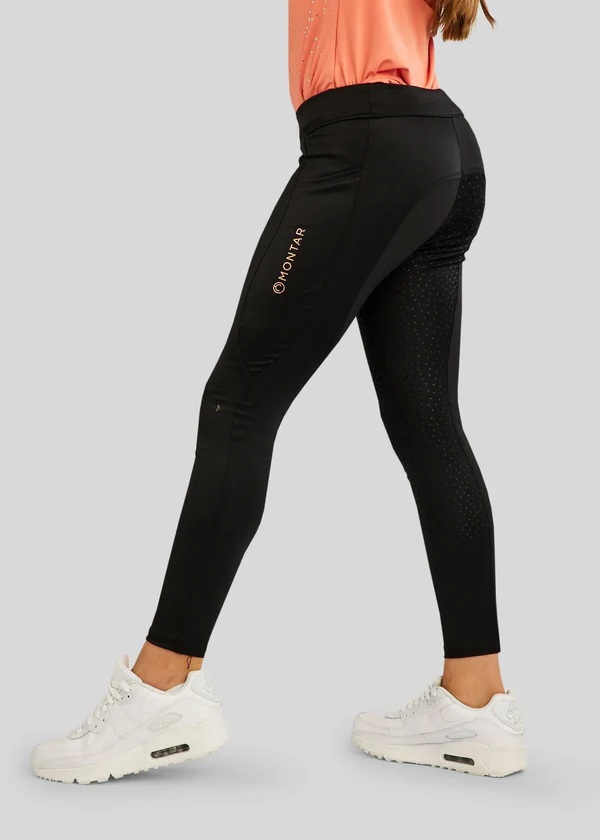 Montar MoWinnie Junior Pull On Riding Leggings Black