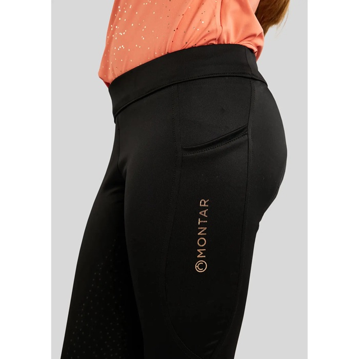 Montar MoWinnie Junior Pull On Riding Leggings Black