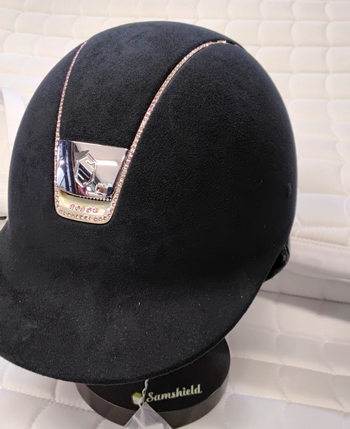 Samshield Alcantara Helmet with Pink Swarovski Crystals