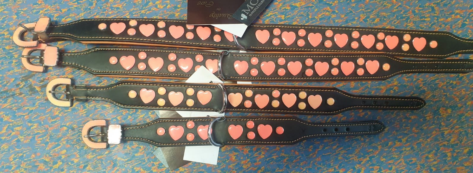 Garali Leather Dog Collars - Hearts