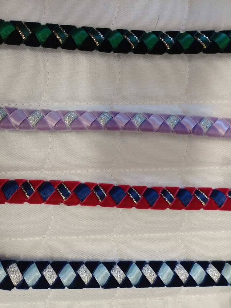 Velvet Browbands with Buttonhole Rosette Pony