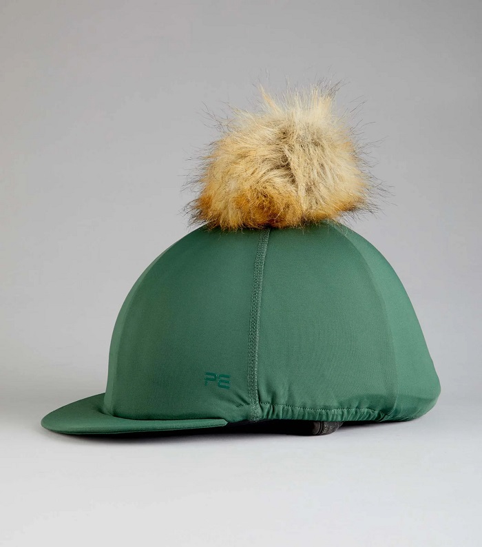 Premier Equine Hat Silk with Detachable Faux Fur Pom Pom Ass Colours