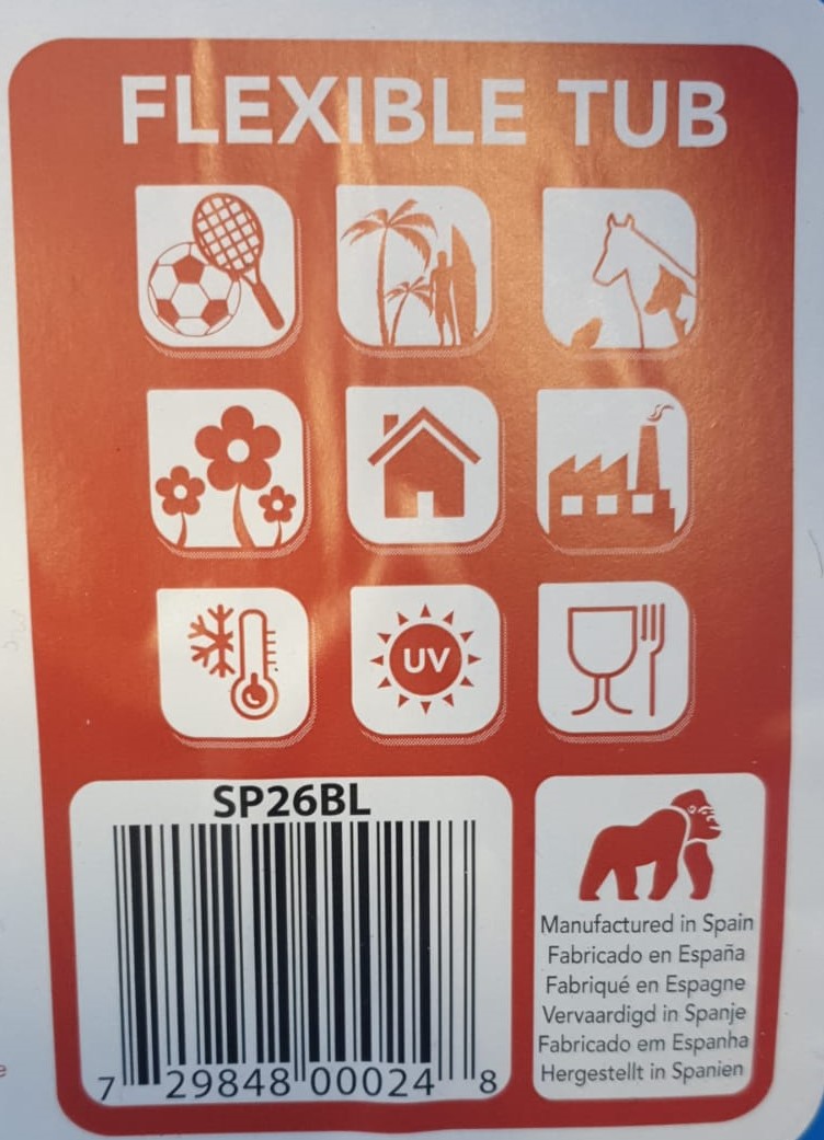 Red Gorilla Flexi Tub Size 14 Litres 