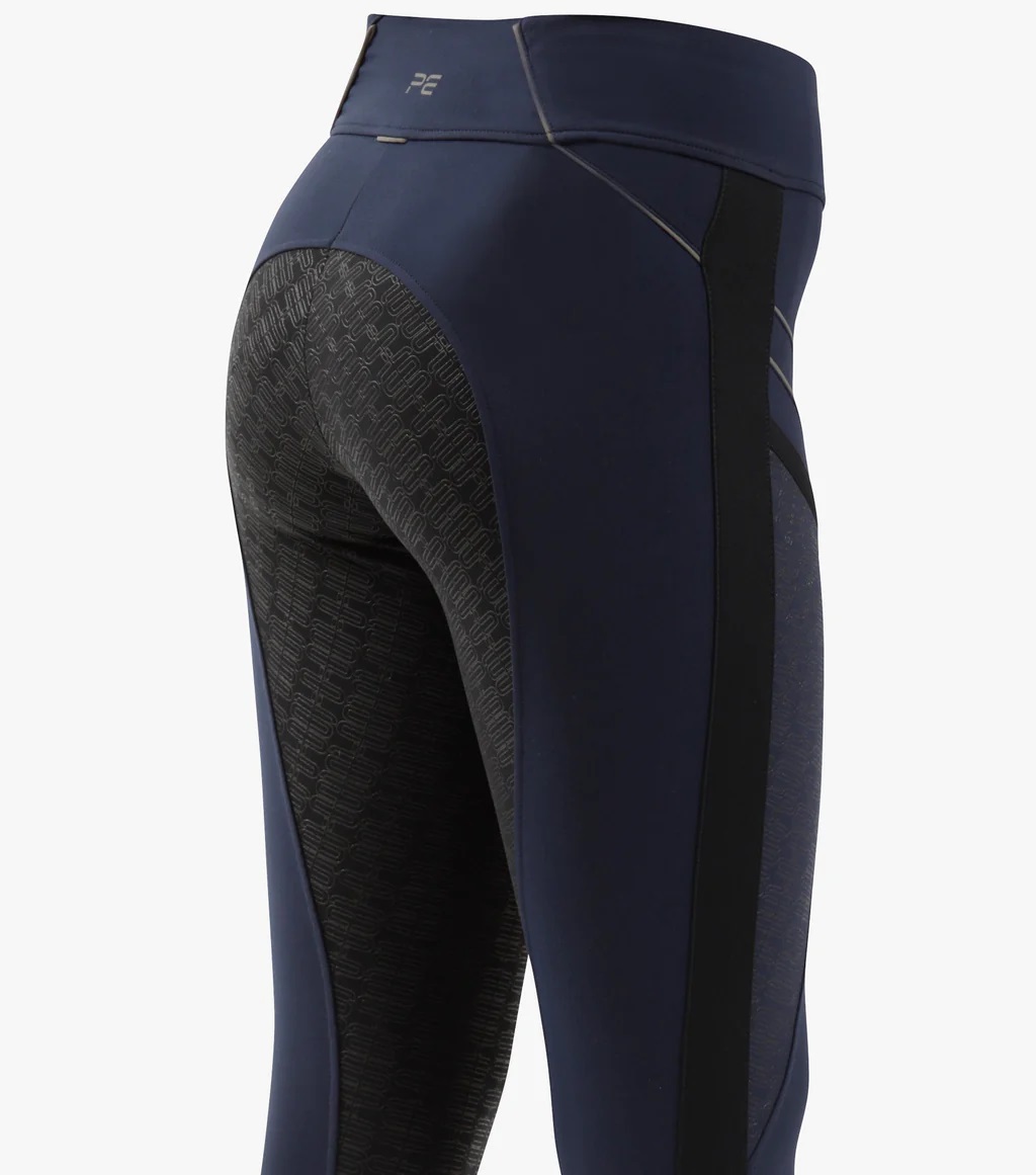 Premier Equine Ronia Gel Pull On Riding Tights Navy