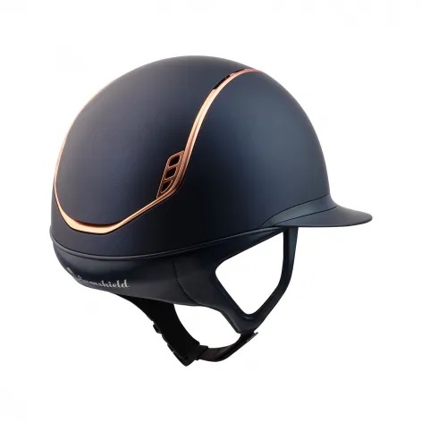 Samshield V2 Miss Shield Shadowmatt Navy Rose Gold Riding Hat